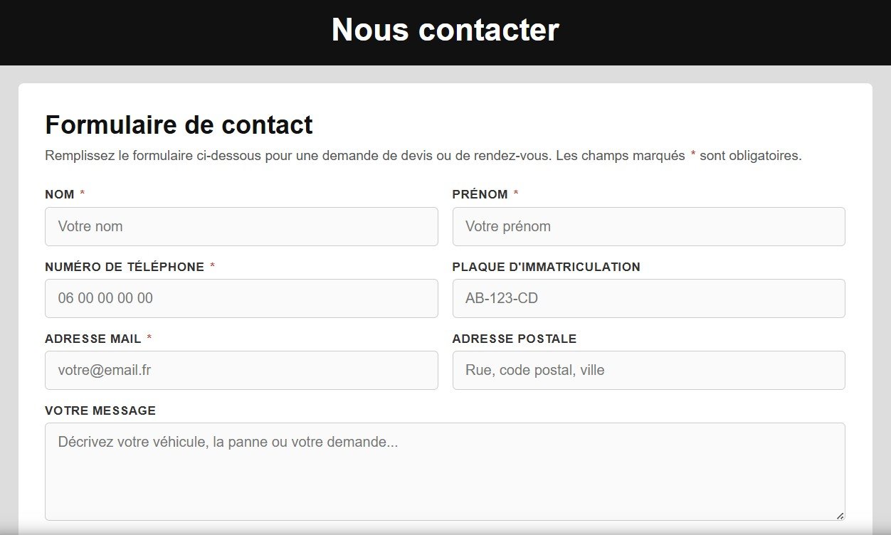 Formulaire de contact MICKA MECA – devis et rendez-vous en ligne